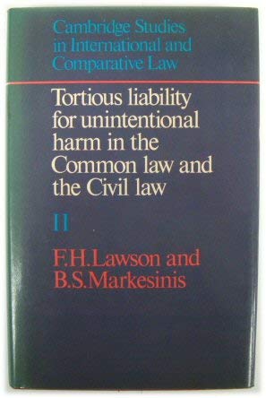 9780521235860: Tortious Liability for Unintentional Harm in the Common Law and the Civil Law: Volume II, Materials