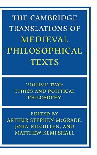 Stock image for The Cambridge Translations of Medieval Philosophical Texts: Volume 2, Ethics and Political Philosophy for sale by Plum Books