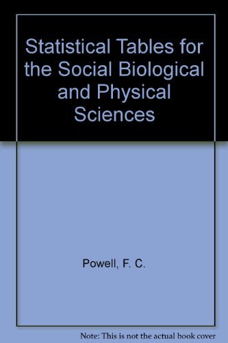 Stock image for Statistical Tables for the Social, Biological, and Physical Sciences for sale by Zubal-Books, Since 1961