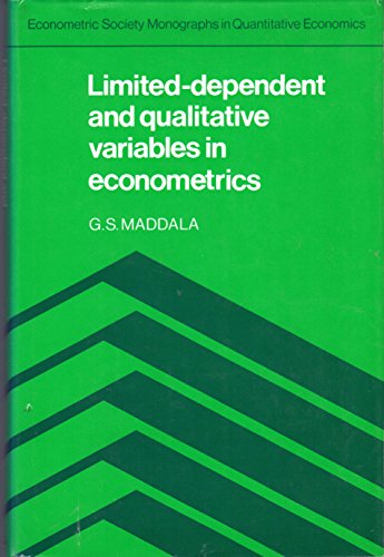 Beispielbild fr Limited-Dependent and Qualitative Variables in Econometrics zum Verkauf von Better World Books