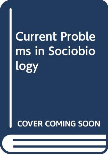 9780521242035: Current Problems in Sociobiology