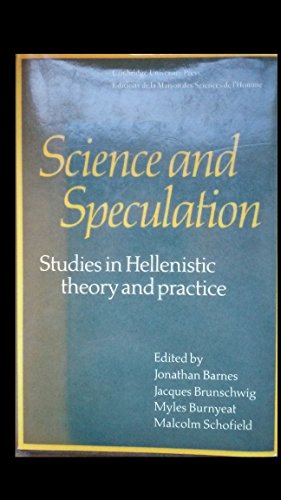 Science and Speculation (9780521246897) by Barnes, Jonathan; Brunschwig, J.