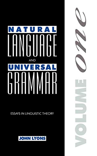 Imagen de archivo de Natural Language and Universal Grammar Vol. 1 : Essays in Linguistic Theory a la venta por Better World Books: West