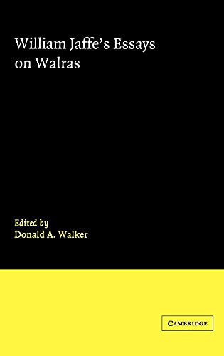 9780521251426: William Jaffe's Essays on Walras