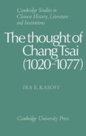 Beispielbild fr The Thought of Chang Tsai (1020-1077) zum Verkauf von HHFoodBank