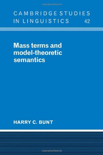Beispielbild fr Mass Terms and Model-Theoretic Semantics zum Verkauf von Row By Row Bookshop