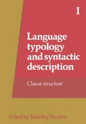 Imagen de archivo de Language Typology and Syntactic Description: Volume 1, Clause Structure a la venta por ThriftBooks-Dallas