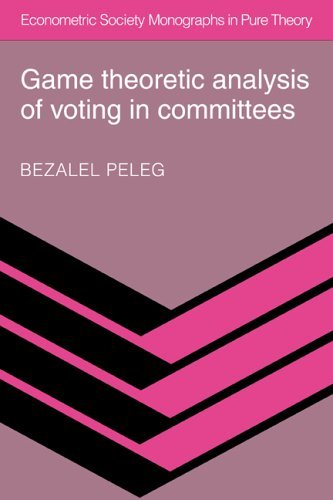 Stock image for Game Theoretic Analysis of Voting in Committees (Econometric Society monographs in pure theory) Peleg, Bezalel for sale by CONTINENTAL MEDIA & BEYOND