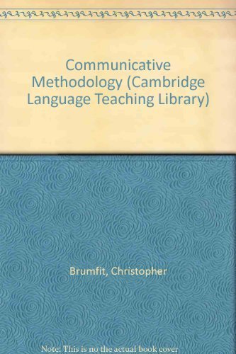 Beispielbild fr Communicative Methodology in Language Teaching zum Verkauf von Anybook.com