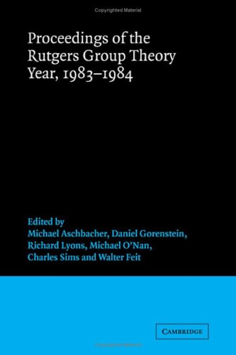 9780521264938: Proceedings of the Rutgers Group Theory Year, 1983–1984