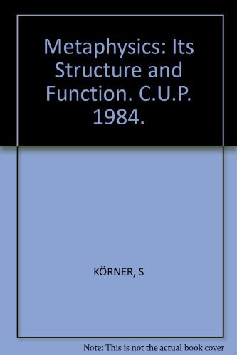 Beispielbild fr Metaphysics: Its Structure and Function. zum Verkauf von Ted Kottler, Bookseller