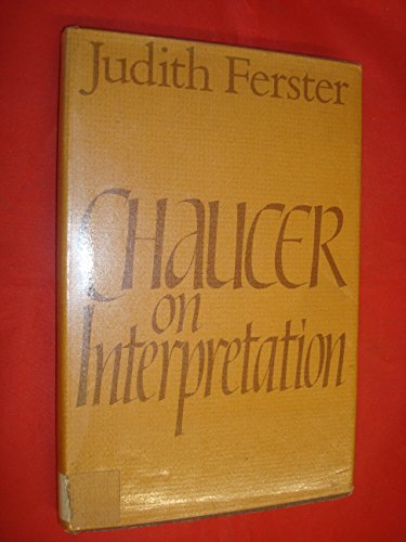 9780521266611: Chaucer on Interpretation
