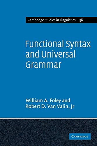 9780521269049: Functional Syntax and Universal Grammar: 38 (Cambridge Studies in Linguistics, Series Number 38)