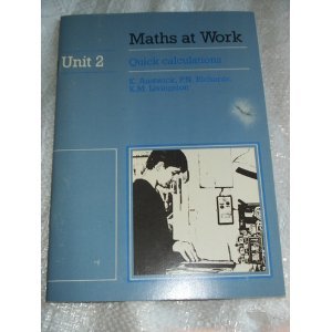 Maths at Work (9780521276849) by University Of Bath