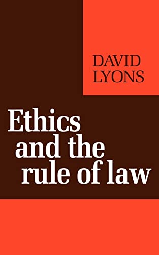 Beispielbild fr Ethics and the Rule of Law zum Verkauf von Wonder Book