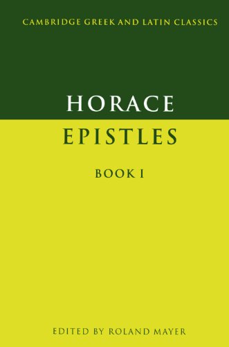Imagen de archivo de Epistles Book I (Cambridge Greek and Latin Classics) a la venta por Lucky's Textbooks