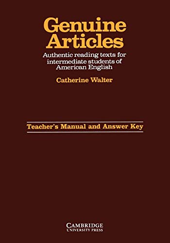 9780521278010: Genuine Articles: Authentic Reading Tasks for Intermediate Students of American English