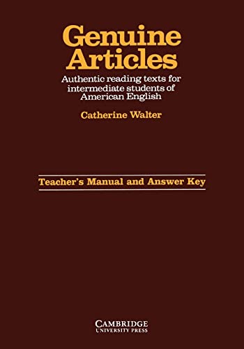 Stock image for Genuine Articles: Authentic Reading Tasks for Intermediate Students of American English: Tchrs' for sale by Chiron Media
