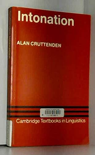 Imagen de archivo de Intonation (Cambridge Textbooks in Linguistics) a la venta por Reuseabook