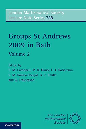 Beispielbild fr Groups St Andrews 2009 in Bath (Volume 2) zum Verkauf von Anybook.com