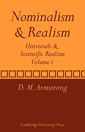 Imagen de archivo de Nominalism and Realism: Universals and Scientific Realism: 1 (Universals & Scientific Realism) a la venta por Chiron Media