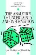 Beispielbild fr The Analytics of Uncertainty and Information zum Verkauf von Better World Books
