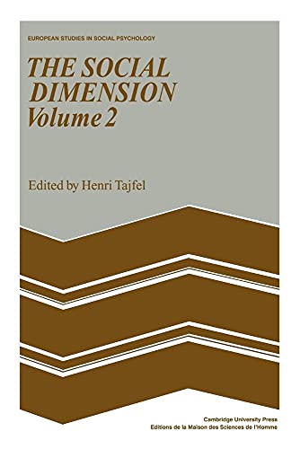 Stock image for The Social Dimension: Volume 2: European Developments in Social Psychology for sale by ThriftBooks-Atlanta