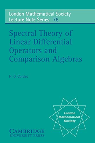 Beispielbild fr Spectral Theory of Linear Differential Operators and Comparison Algebras zum Verkauf von Munster & Company LLC, ABAA/ILAB