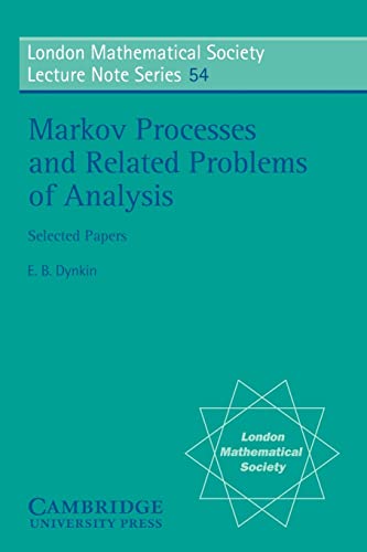 Imagen de archivo de Markov Processes and Related Problems of Analysis (London Mathematical Society Lecture Note Series, Series Number 54) a la venta por Phatpocket Limited