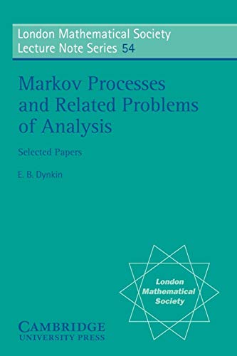 Stock image for Markov Processes and Related Problems of Analysis (London Mathematical Society Lecture Note Series, Series Number 54) for sale by Phatpocket Limited