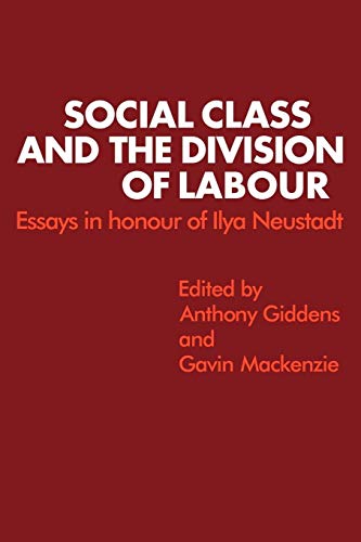 Beispielbild fr Social Class and the Division of Labour: Essays in Honour of Ilya Neustadt zum Verkauf von Anybook.com