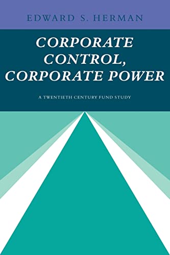 9780521289078: Corporate Control, Corporate Power Paperback: A Twentieth Century Fund Study