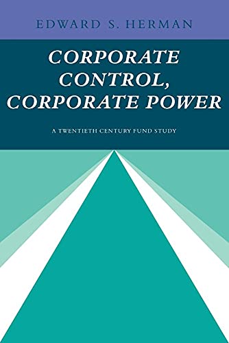 9780521289078: Corporate Control, Corporate Power: A Twentieth Century Fund Study