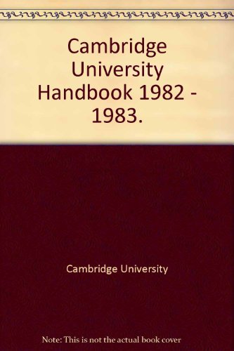 9780521289443: Cambridge University Handbook 1982–83