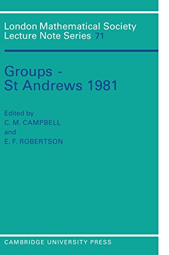 Stock image for Groups - St Andrews 1981 (London Mathematical Society Lecture Note Series) for sale by Chiron Media