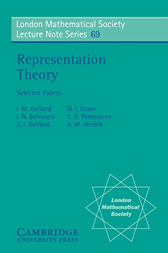 Stock image for Representation Theory: Selected Papers (London Mathematical Society Lecture Note Series, Series Number 69) for sale by Phatpocket Limited