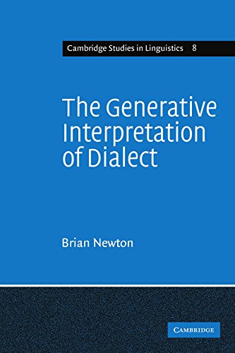 Stock image for The Generative Interpretation of Dialect: A Study of Modern Greek Phonology (Cambridge Studies in Linguistics) for sale by Solomon's Mine Books