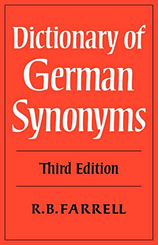 Stock image for Dictionary of German Synonyms 3ed for sale by AwesomeBooks