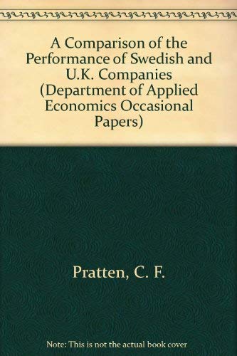 9780521291347: A Comparison of the Performance of Swedish and U.K. Companies (Department of Applied Economics Occasional Papers, Series Number 47)