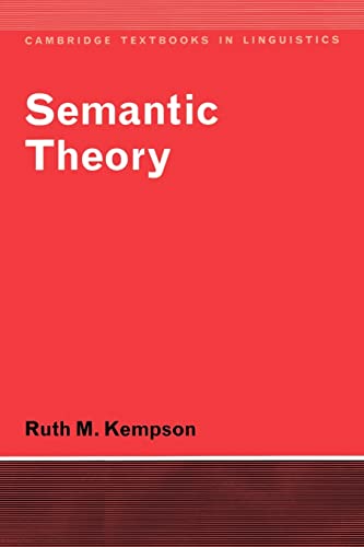 Stock image for Semantic Theory for sale by G. & J. CHESTERS