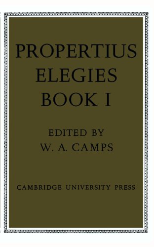 Beispielbild fr Propertius Bk. 1 : Elegies zum Verkauf von Better World Books