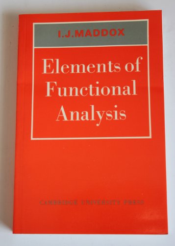9780521292665: Elements of Functional Analysis