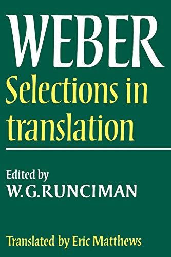 9780521292689: Max Weber: Selections in Translation