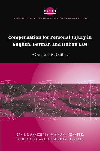 Stock image for Compensation for Personal Injury in English, German and Italian Law: A Comparative Outline (Cambridge Studies in International and Comparative Law, Series Number 40) for sale by Lucky's Textbooks