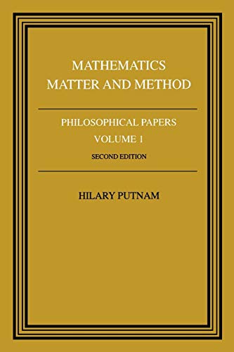 9780521295505: Philosophical Papers: Volume 1, Mathematics, Matter and Method Paperback: 01 (Philosophical Papers, Vol 1)
