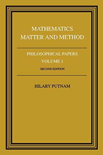 Imagen de archivo de Philosophical Papers: Volume 1; Mathematics; Matter and Method a la venta por Ria Christie Collections