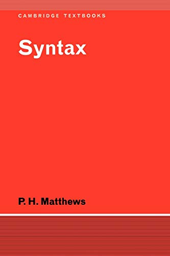 Beispielbild fr Syntax (Cambridge Textbooks in Linguistics) zum Verkauf von medimops