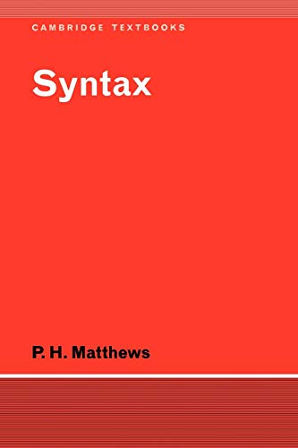 9780521297097: Syntax Paperback (Cambridge Textbooks in Linguistics)