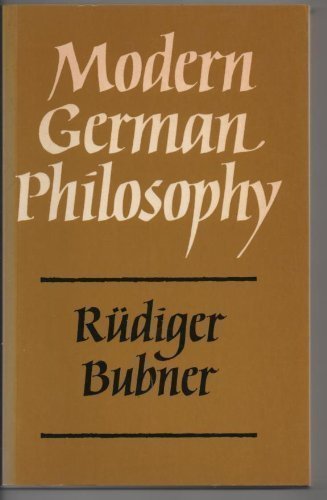 Beispielbild fr Modern German Philosophy zum Verkauf von Better World Books