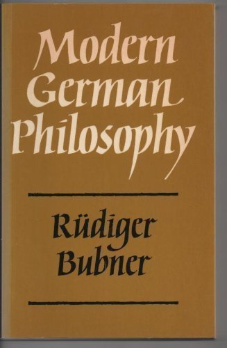 Modern German Philosophy.